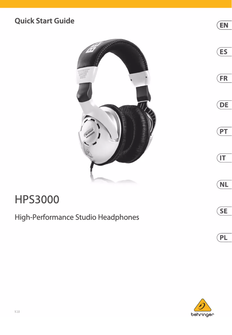 Page n°1 - Manuel utilisateur Behringer HPS3000