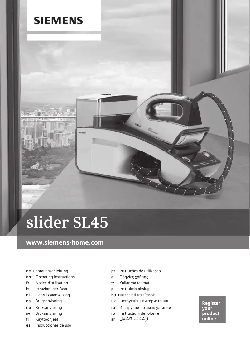 Page n°1 - Manuel utilisateur Siemens Slider SL45 TS45320