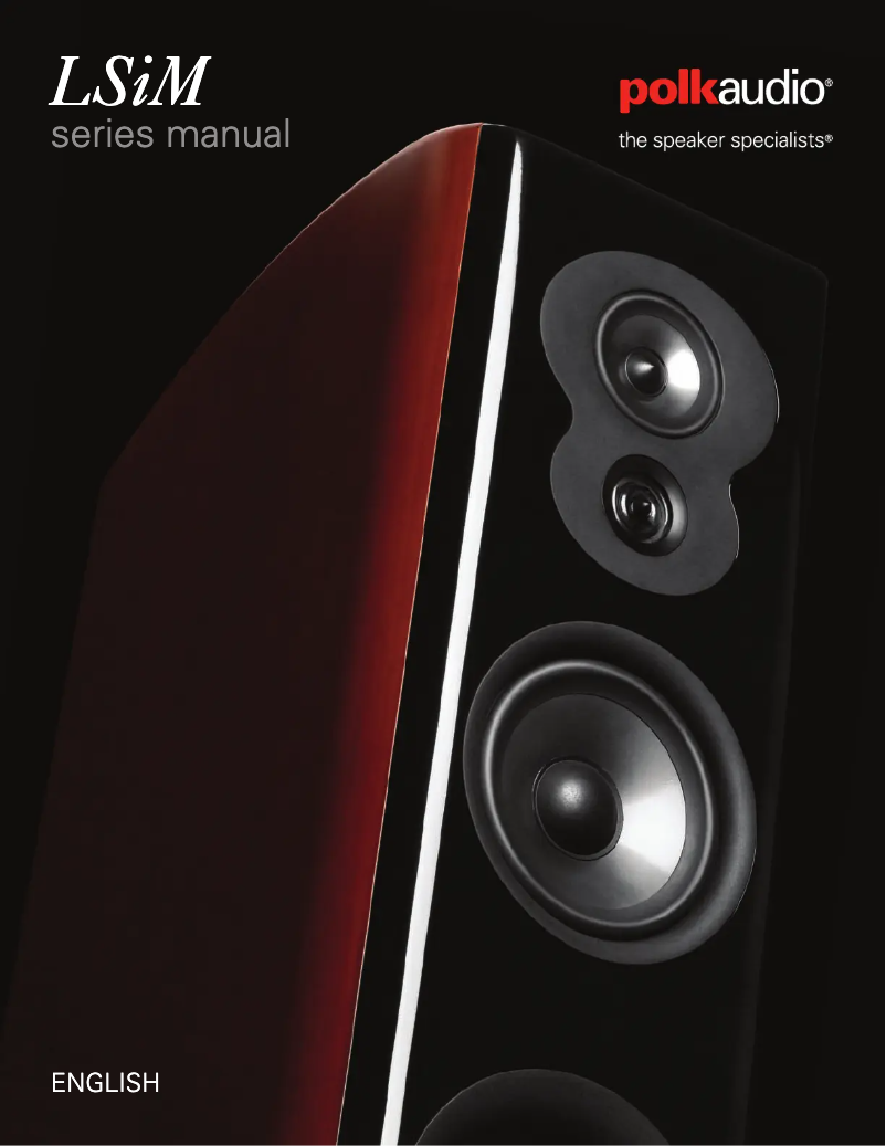 Page 1 de la notice Manuel utilisateur Polk LSiM 704c