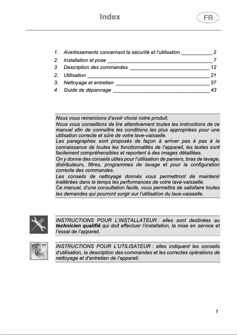 Page 1 de la notice Manuel utilisateur Smeg STA6444LF2