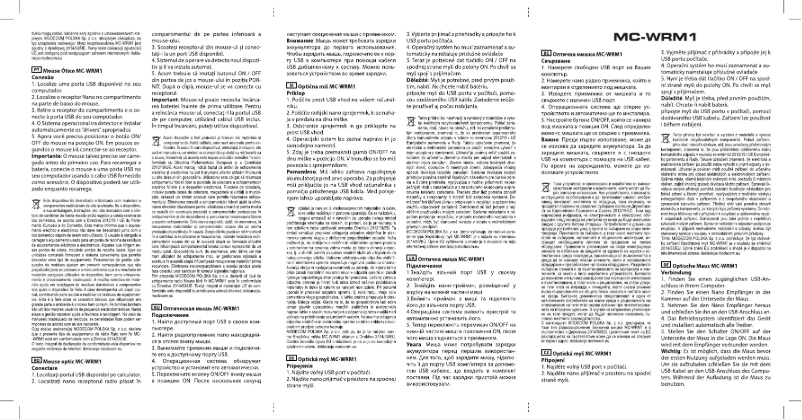 Image de la première page du manuel de l'appareil MC-WRM1