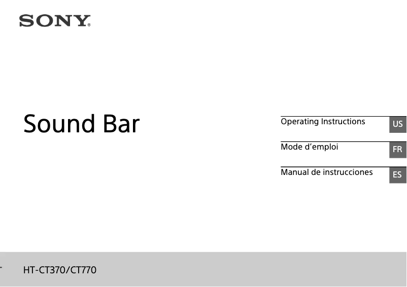 Page n°1 - Manuel utilisateur Sony HT-CT770