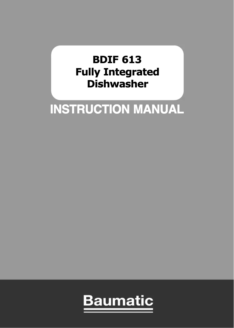 Página 1 del manual Manual de usuario Baumatic BDIF613