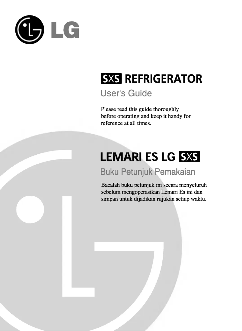 Page 1 de la notice Manuel utilisateur LG GR-P227KGG