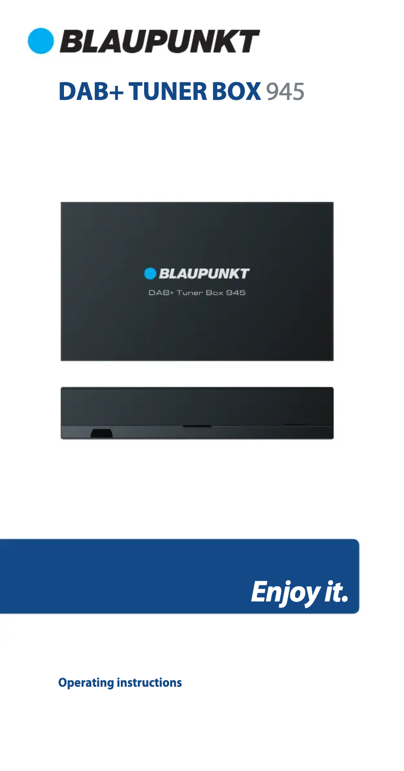 Page 1 de la notice Manuel utilisateur Blaupunkt DAB+ Tuner Box 945