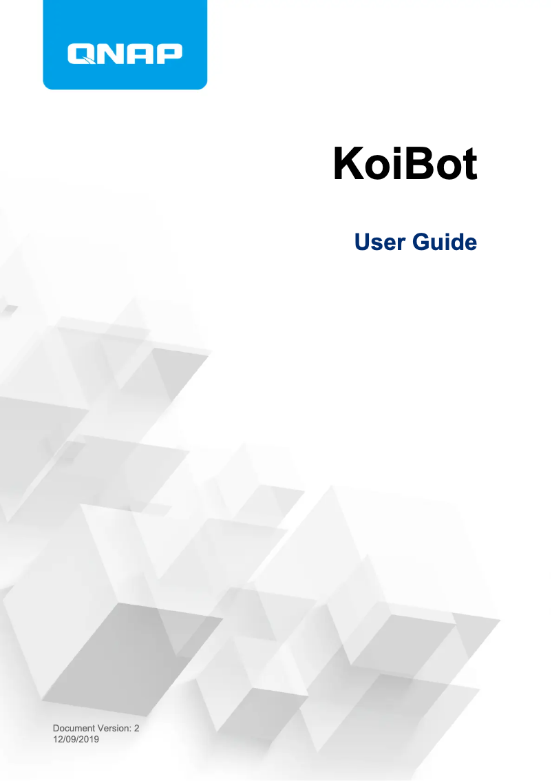 Page 1 de la notice Manuel utilisateur QNAP KoiBot