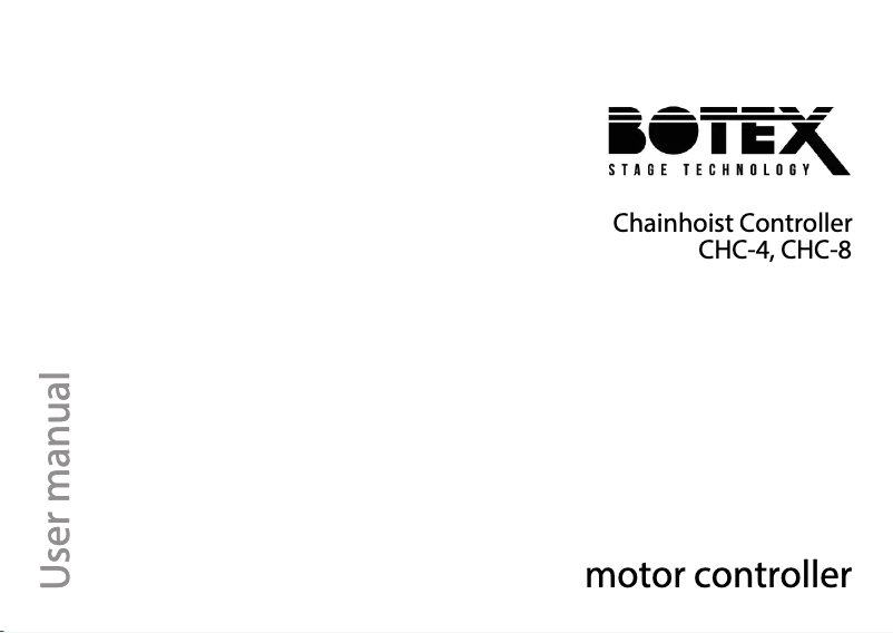 Page n°1 - Manuel utilisateur Botex Chainhoist Controller CHC-4