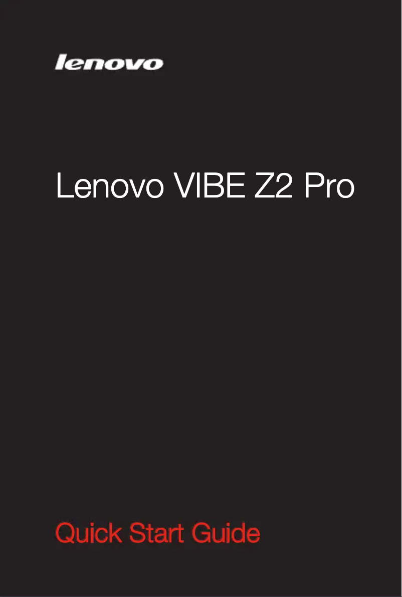 Page 1 de la notice Manuel utilisateur Lenovo Z2 PRO