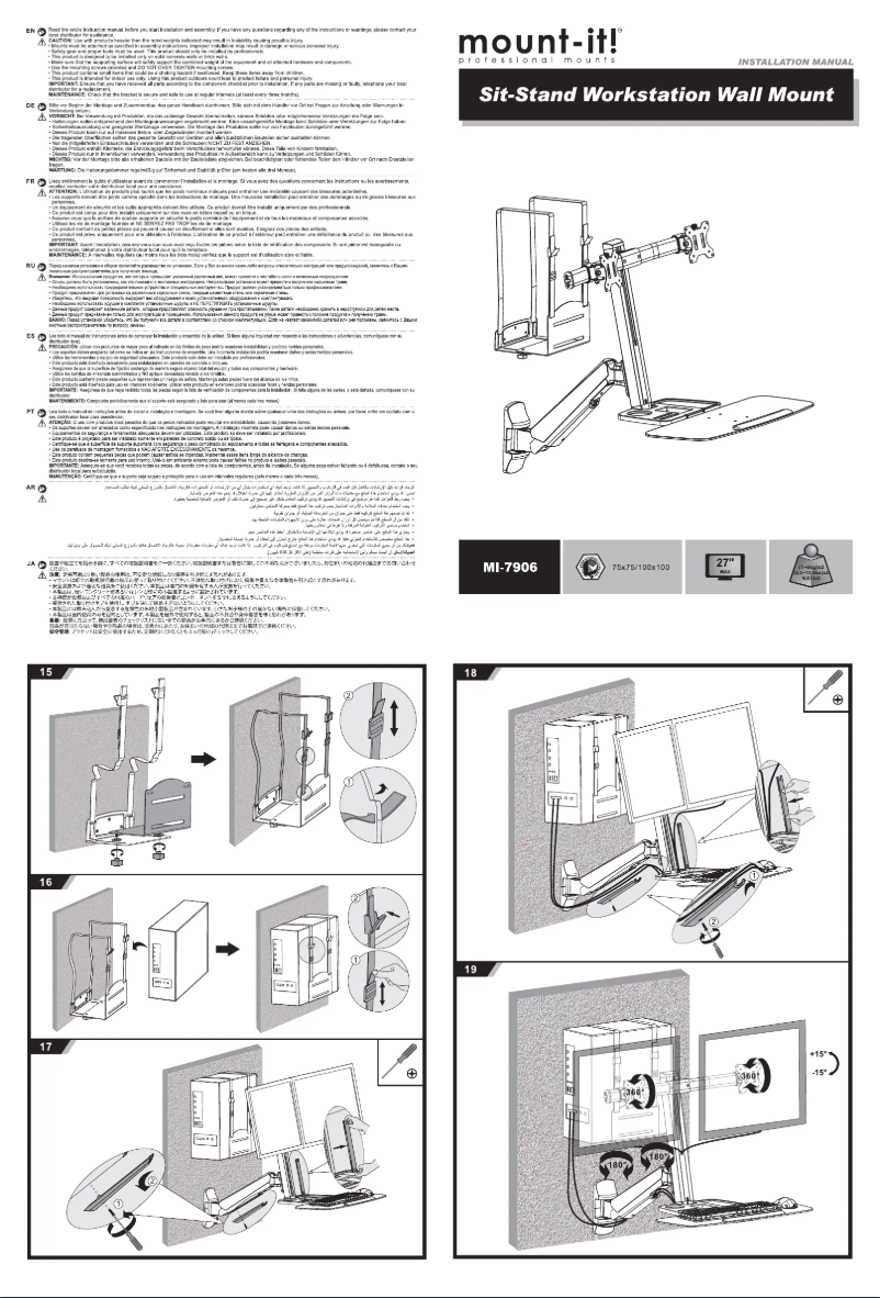 Page 1 de la notice Manuel utilisateur Mount-It! MI-7906