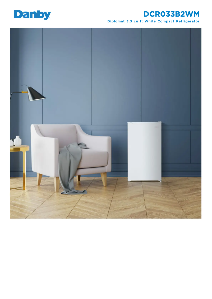 Page n°1 - Fiche technique Danby DCR033B2WM