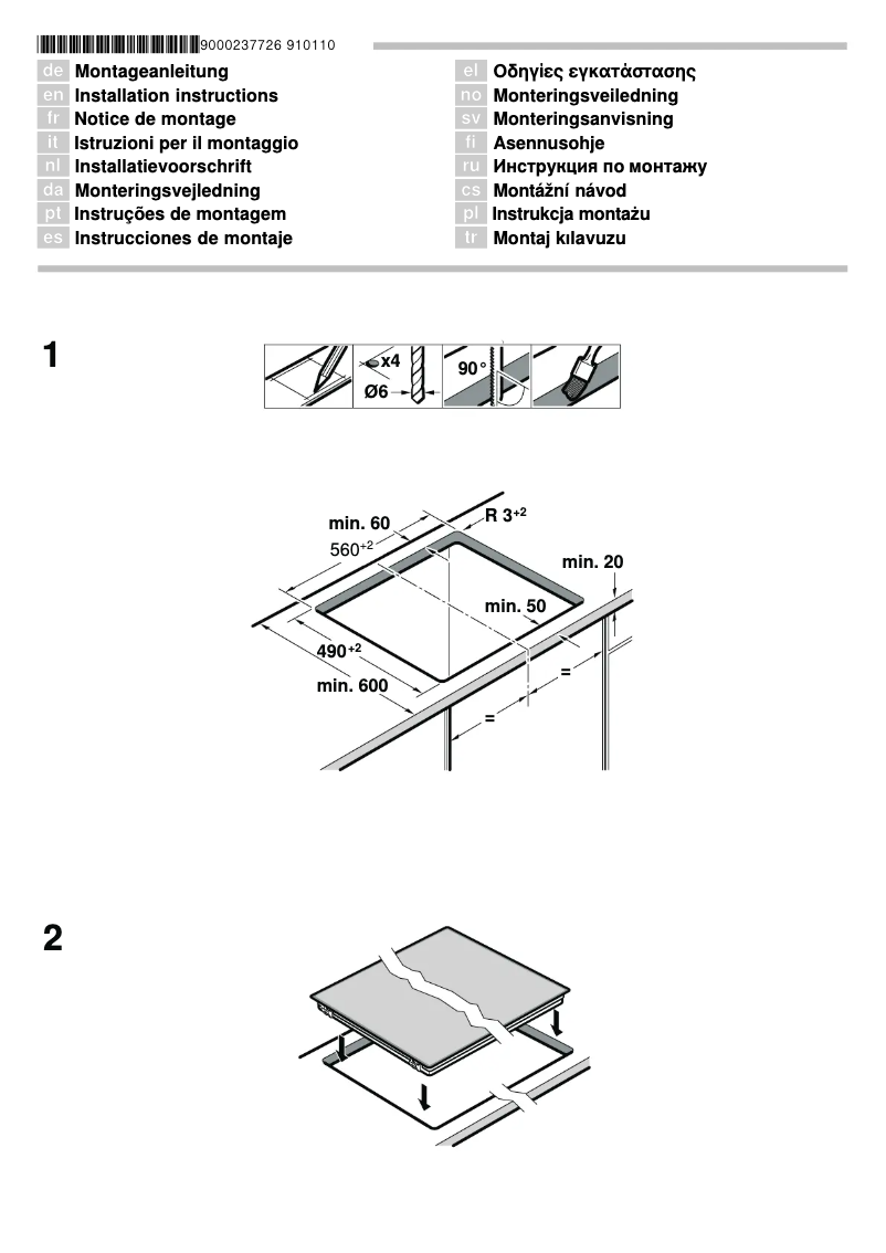 Page n°1 - Guide d'installation Siemens ET645TF11E