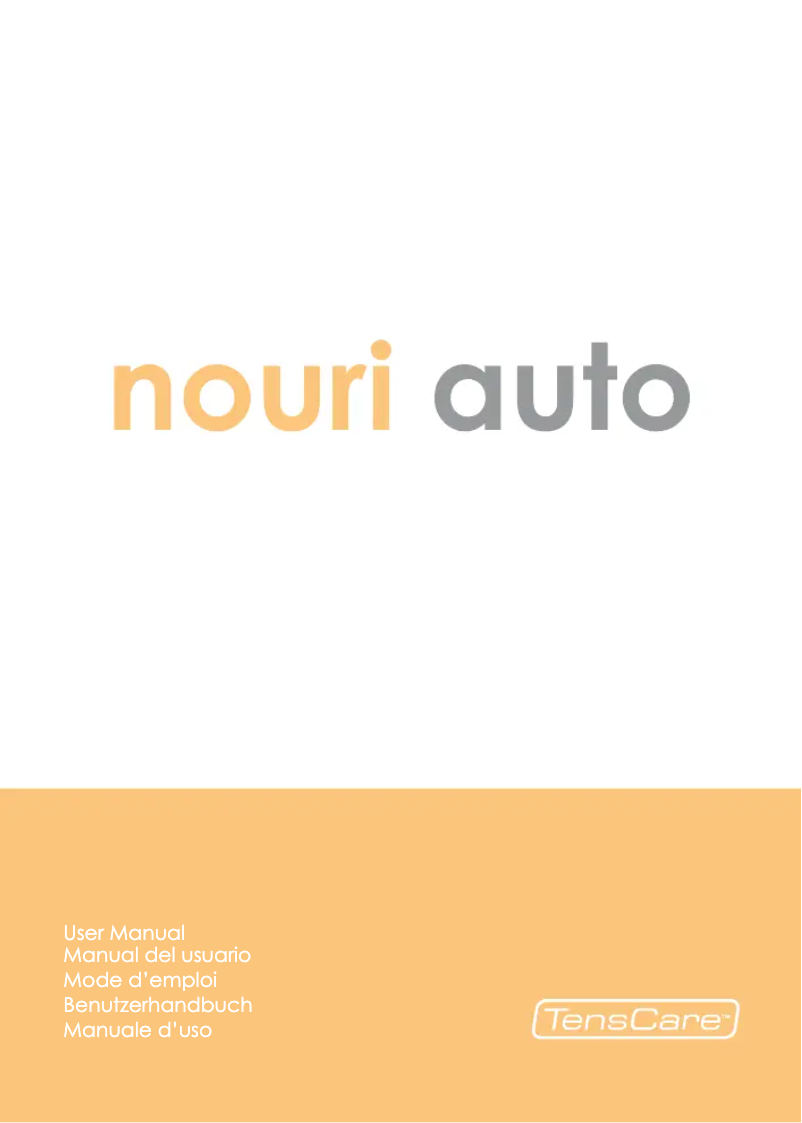 Page 1 de la notice Manuel utilisateur TensCare Nouri Auto