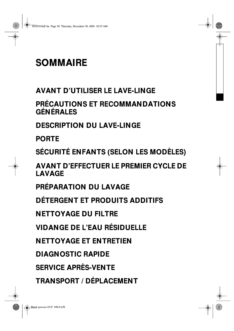 Image de la première page du manuel de l'appareil Aquasense 1600