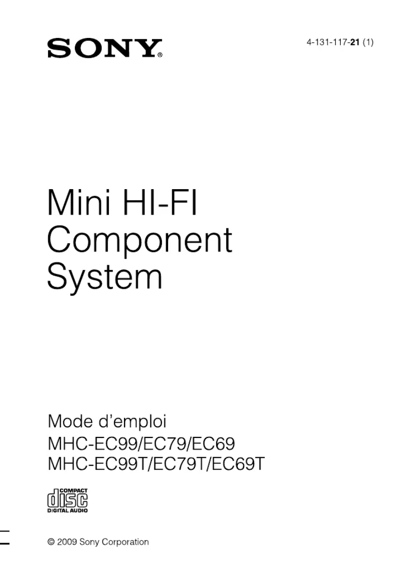 Image de la première page du manuel de l'appareil MHC-EC69