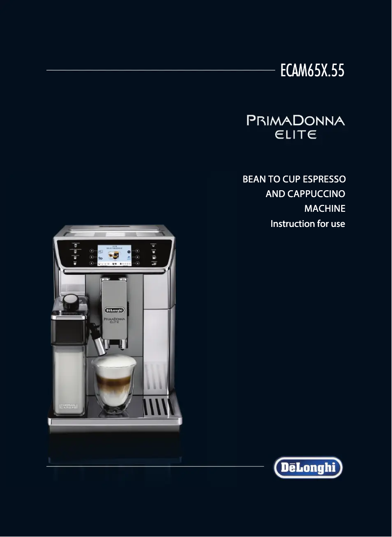 Page n°1 - Manuel utilisateur DeLonghi PrimaDonna Elite ECAM 656.55.MS