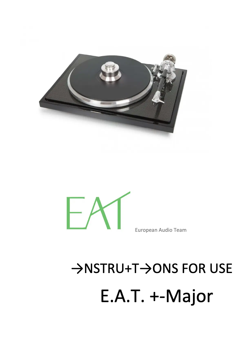 Image de la première page du manuel de l'appareil C-Major