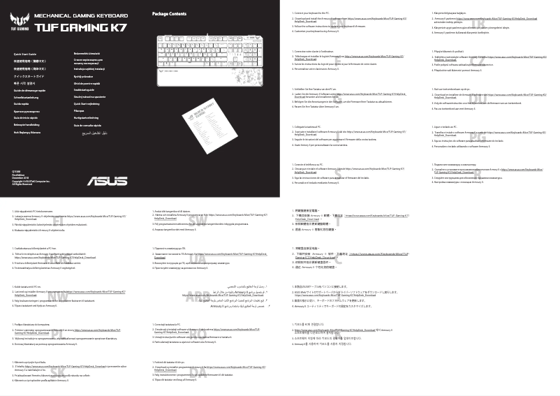 Page 1 de la notice Manuel utilisateur Asus TUF Gaming K7