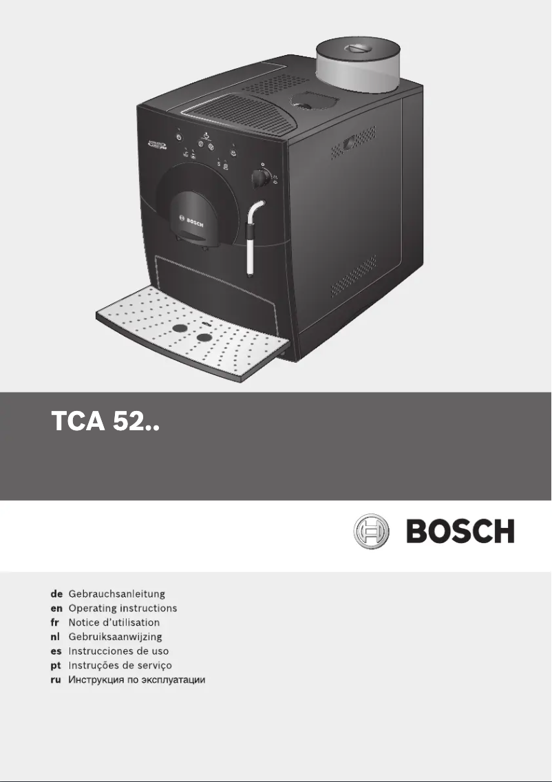 Page 1 de la notice Manuel utilisateur Bosch Benvenuto Classic TCA5201