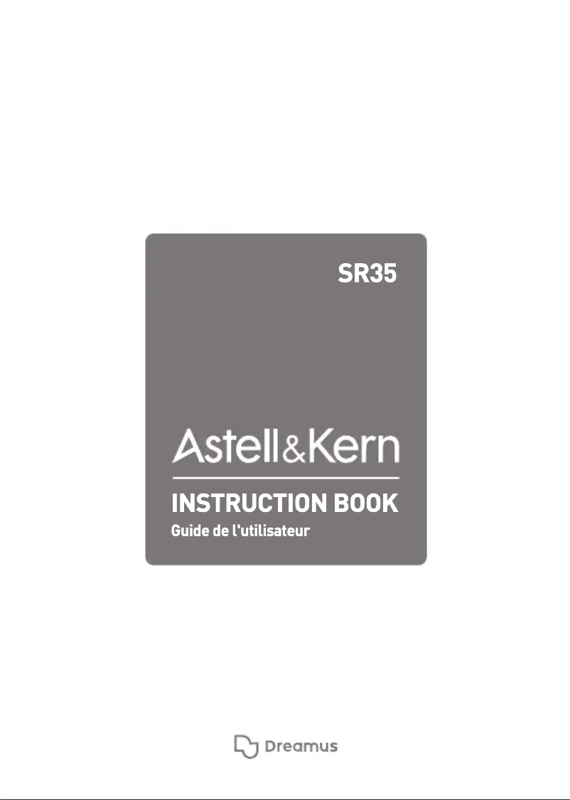 Page 1 de la notice Manuel utilisateur Astell&Kern A&norma SR35