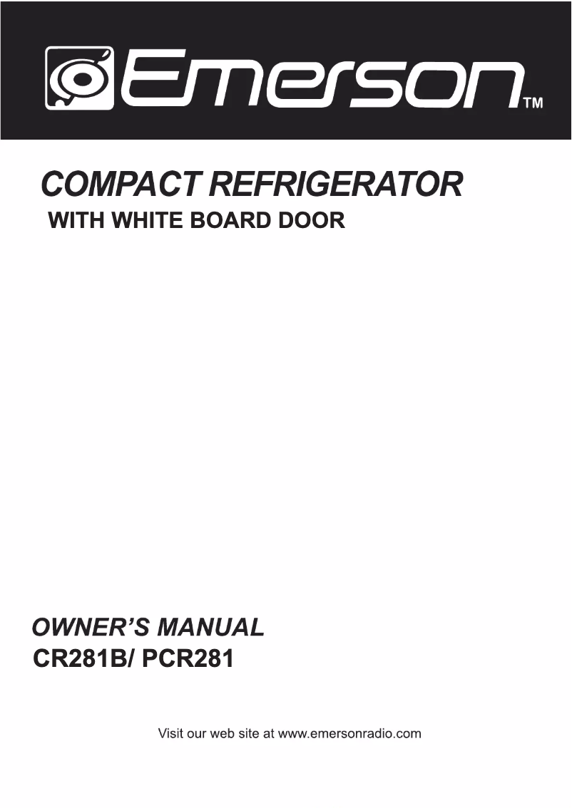 Page n°1 - Manuel utilisateur Emerson CR281P