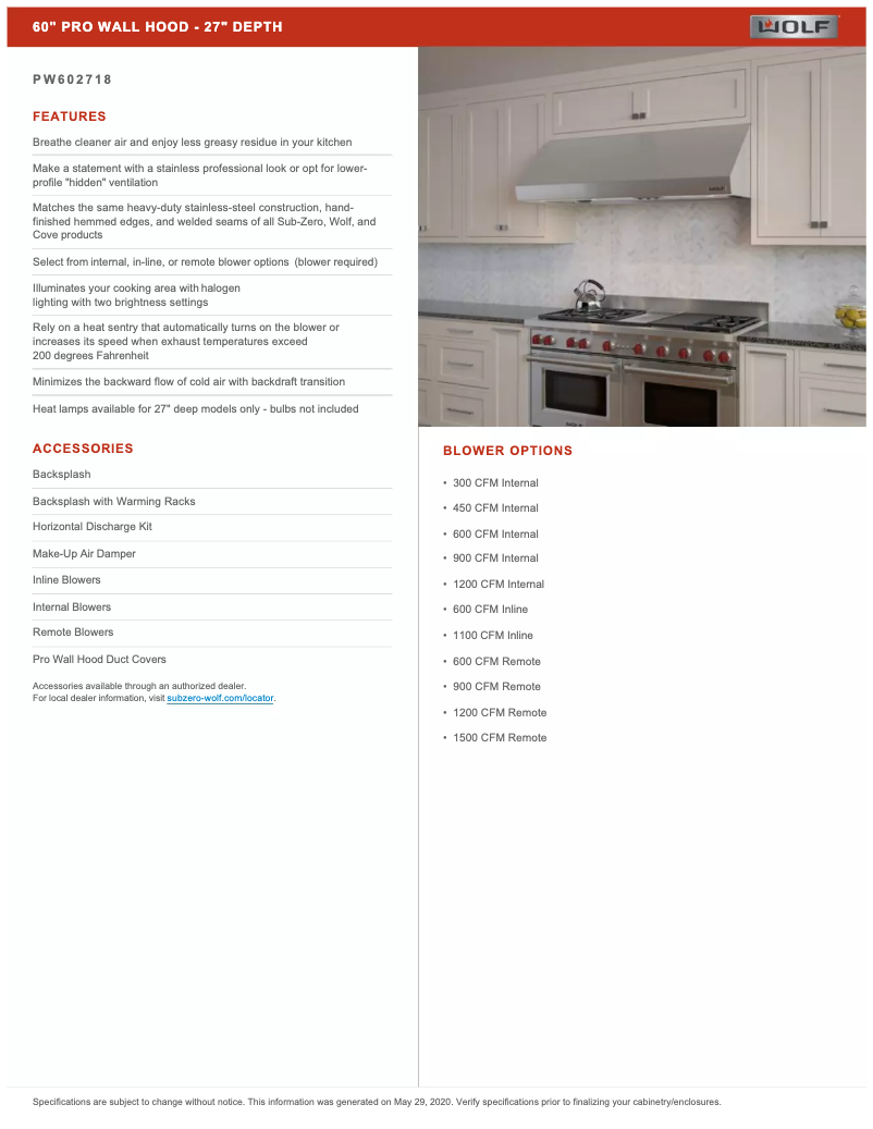 Page 1 de la notice Manuel utilisateur Wolf PW602718