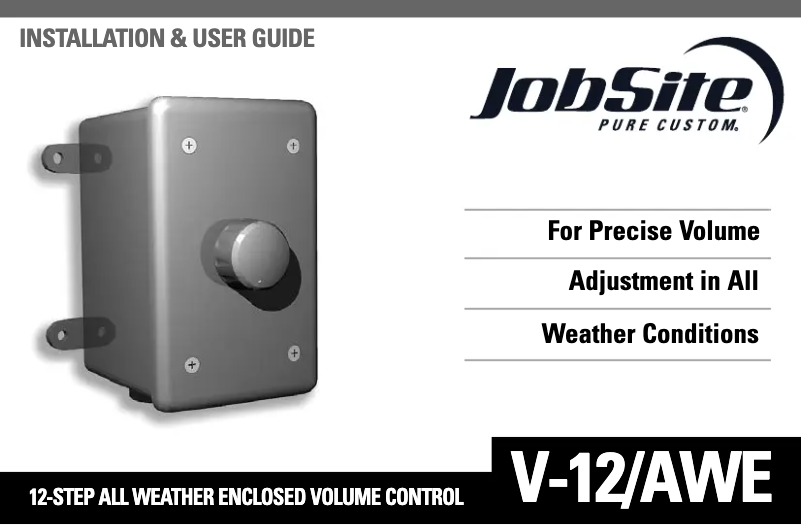 Page 1 de la notice Manuel utilisateur JobSite V-12/AWE