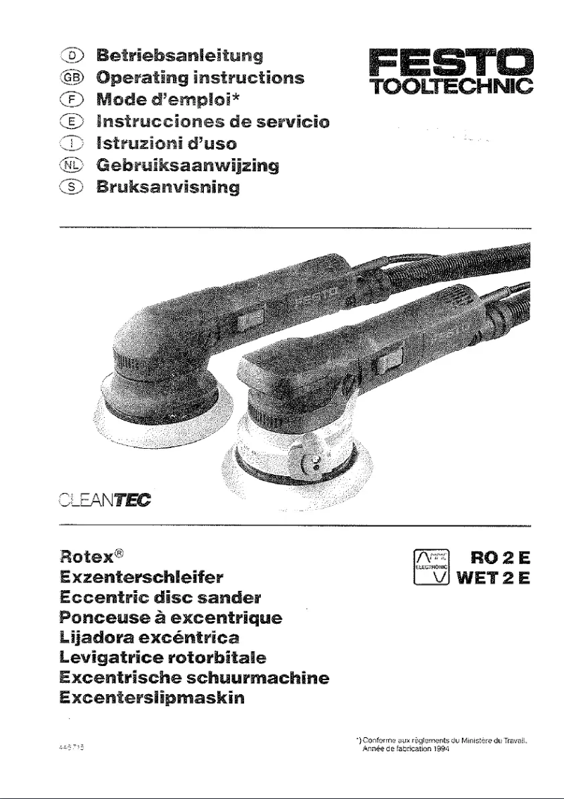 Page 1 de la notice Manuel utilisateur Festo RO 2 E