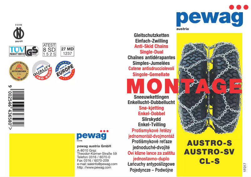 Page n°1 - Manuel utilisateur Pewag Austro Super