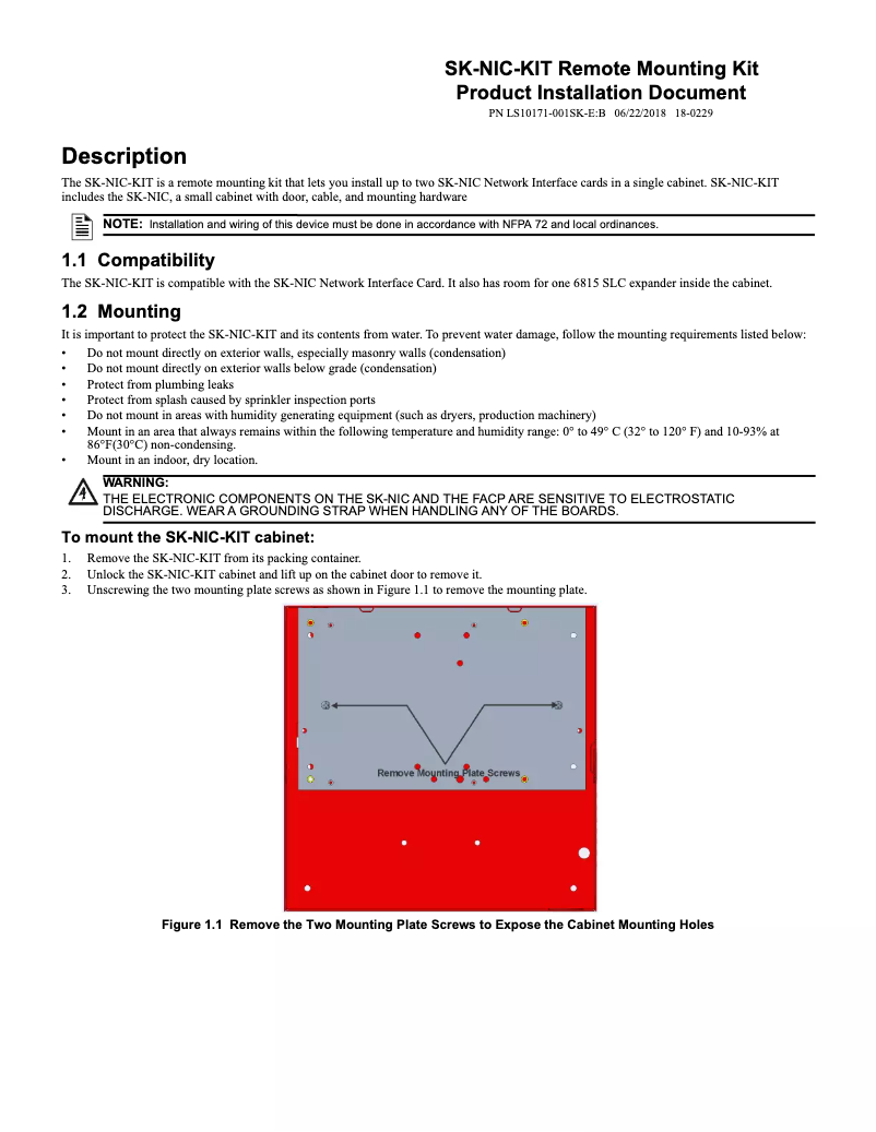 Image de la première page du manuel de l'appareil SK-NIC-KIT