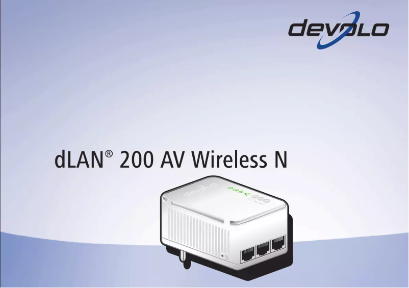 Page n°1 - Manuel utilisateur Devolo dLAN 200 AV Wireless