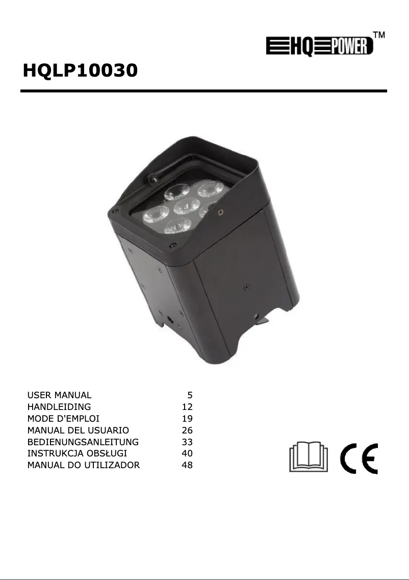 Page 1 de la notice Manuel utilisateur HQ Power HQLP10030
