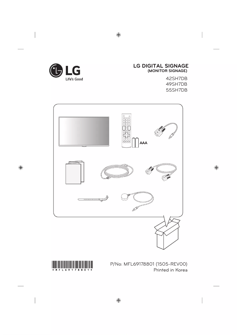 Page n°1 - Manuel utilisateur LG 49SH7DB