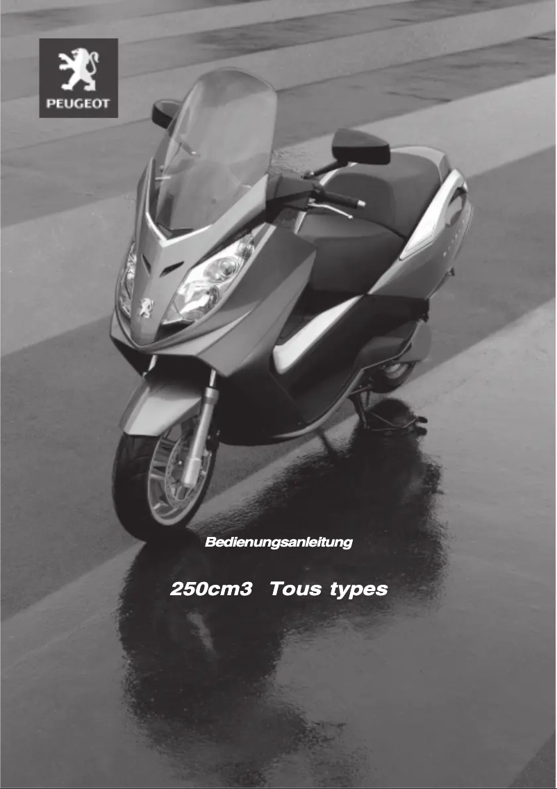 Image de la première page du manuel de l'appareil Satelis 250cc