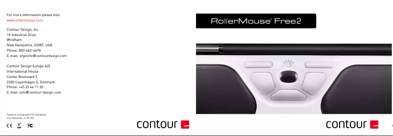 Page 1 de la notice Manuel utilisateur Contour Design RollerMouse Free2