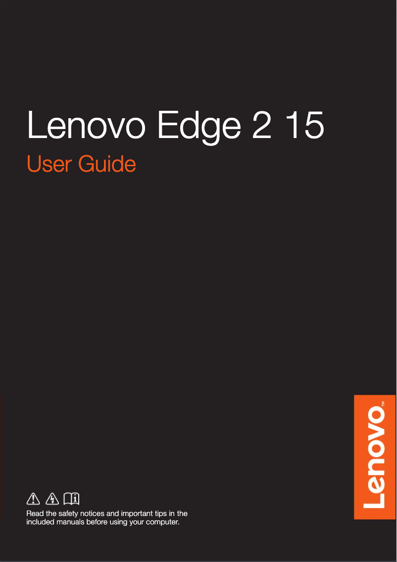 Page 1 de la notice Manuel utilisateur Lenovo Edge 2
