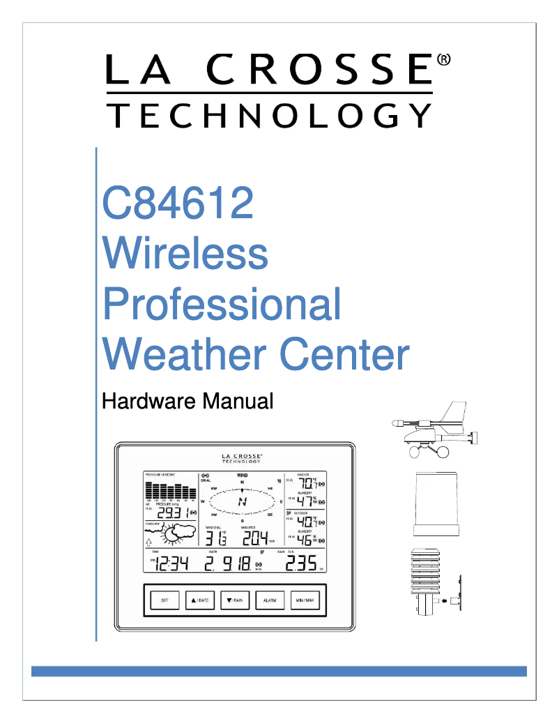 Page n°1 - Manuel utilisateur La Crosse Technology C84612