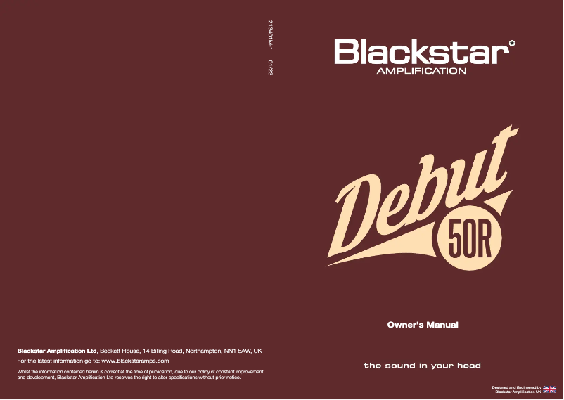 Page n°1 - Manuel utilisateur Blackstar Debut 50R