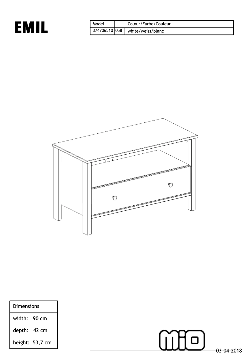 Page n°1 - Manuel utilisateur Mio Emil