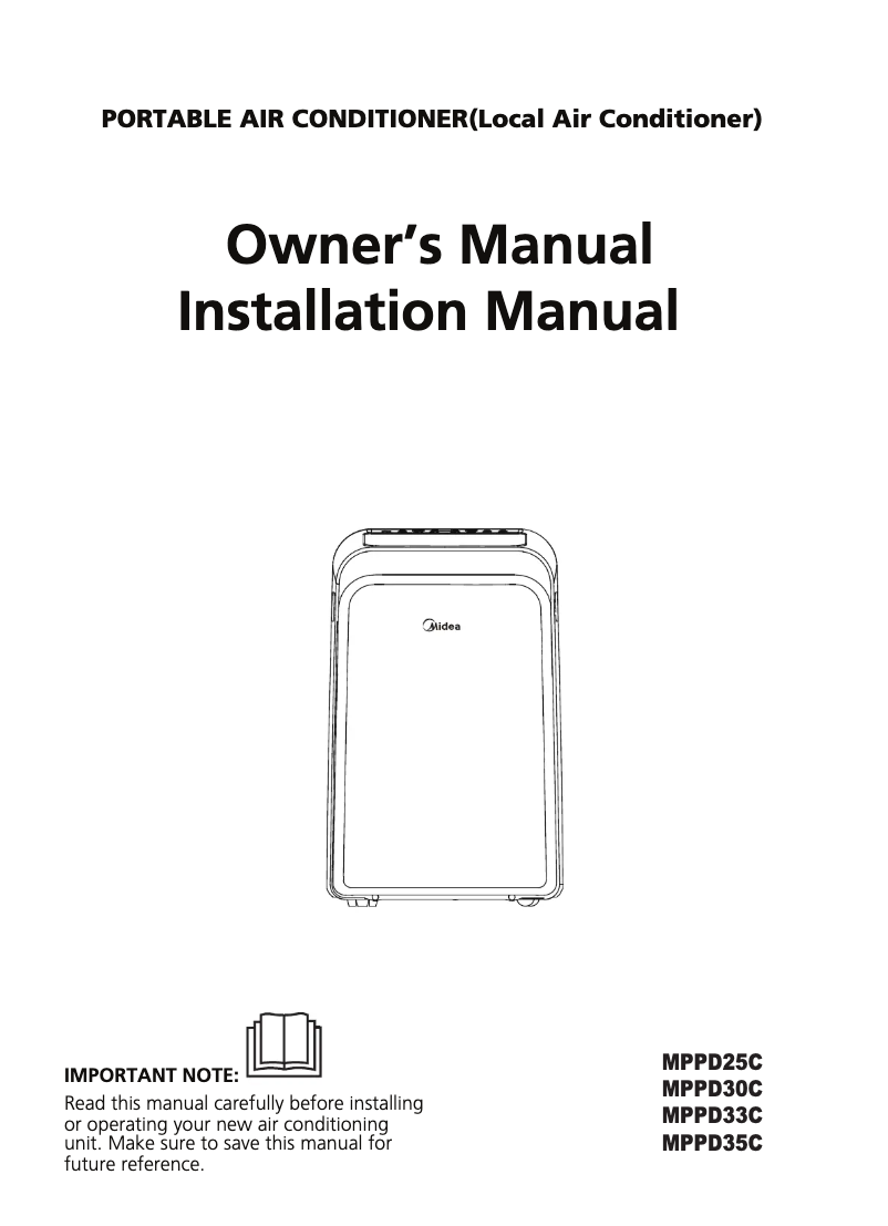 Image de la première page du manuel de l'appareil MPPD33C