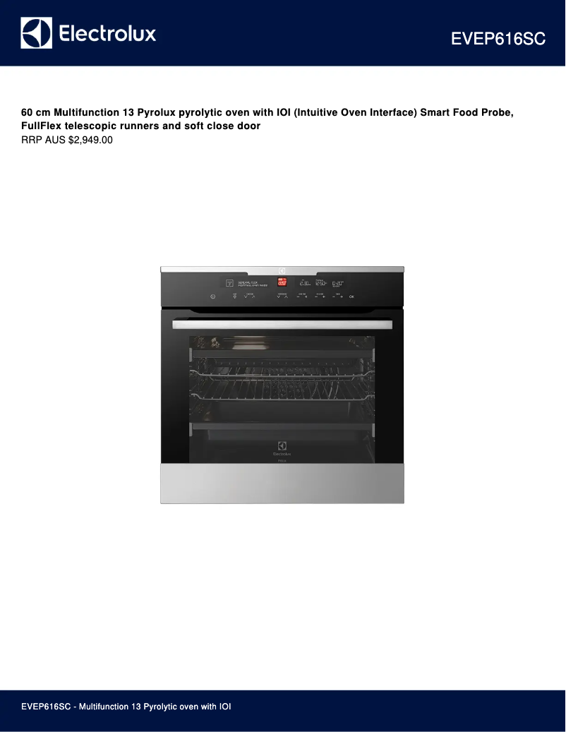 Image de la première page du manuel de l'appareil EVEP616SC