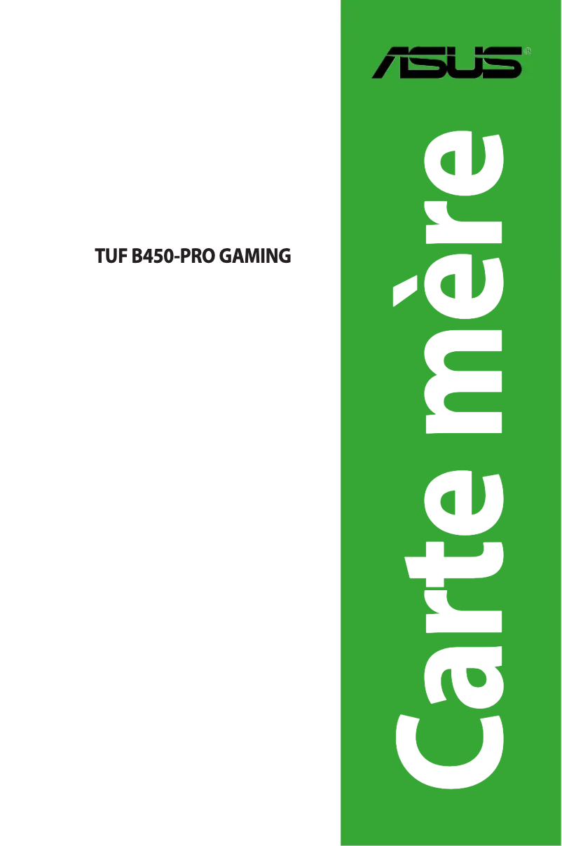 Image de la première page du manuel de l'appareil TUF B450-Pro Gaming