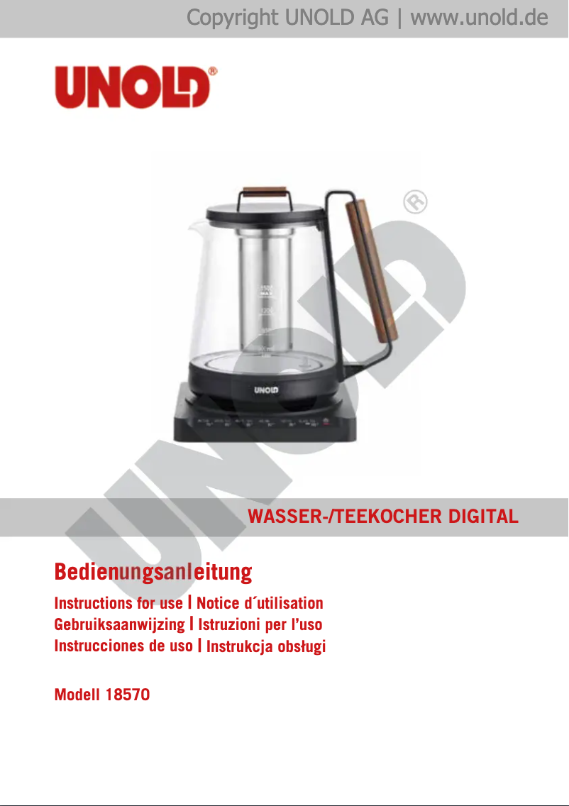 Image de la première page du manuel de l'appareil 18570