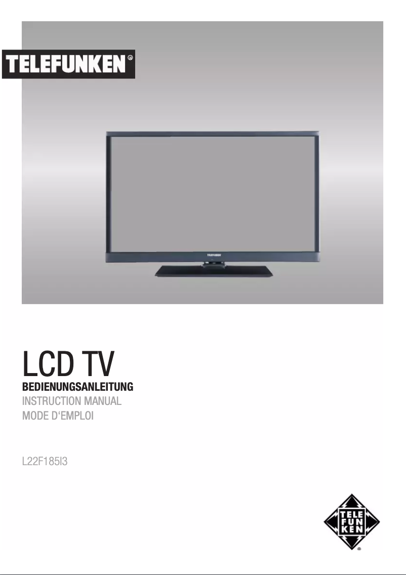 Image de la première page du manuel de l'appareil L22F185I3