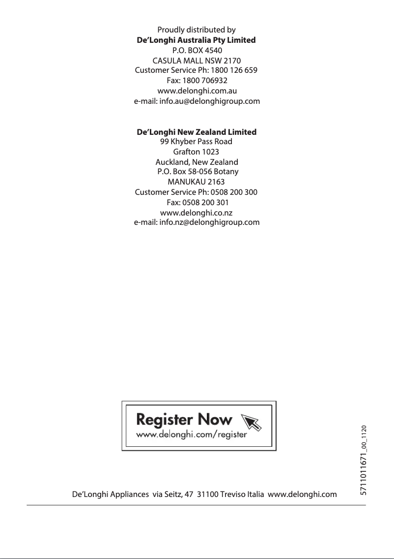 Page 1 de la notice Manuel utilisateur DeLonghi Dragon 4 Pro TRDX41024E.G