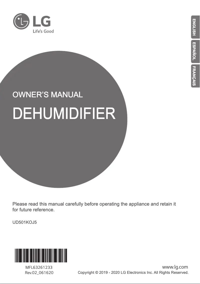 Image de la première page du manuel de l'appareil UD501KOJ5