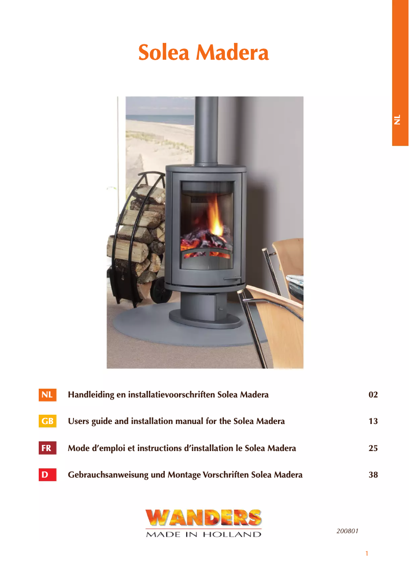 Page n°1 - Manuel utilisateur Wanders Solea Madera