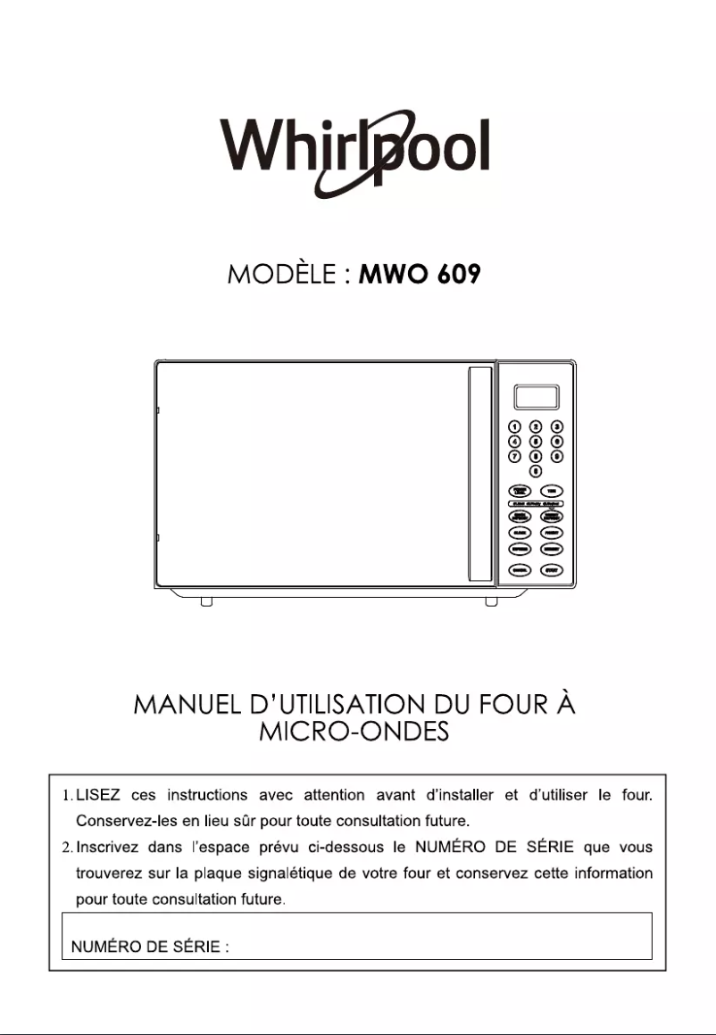 Página 1 del manual Manual de usuario Whirlpool MWO 609 WH