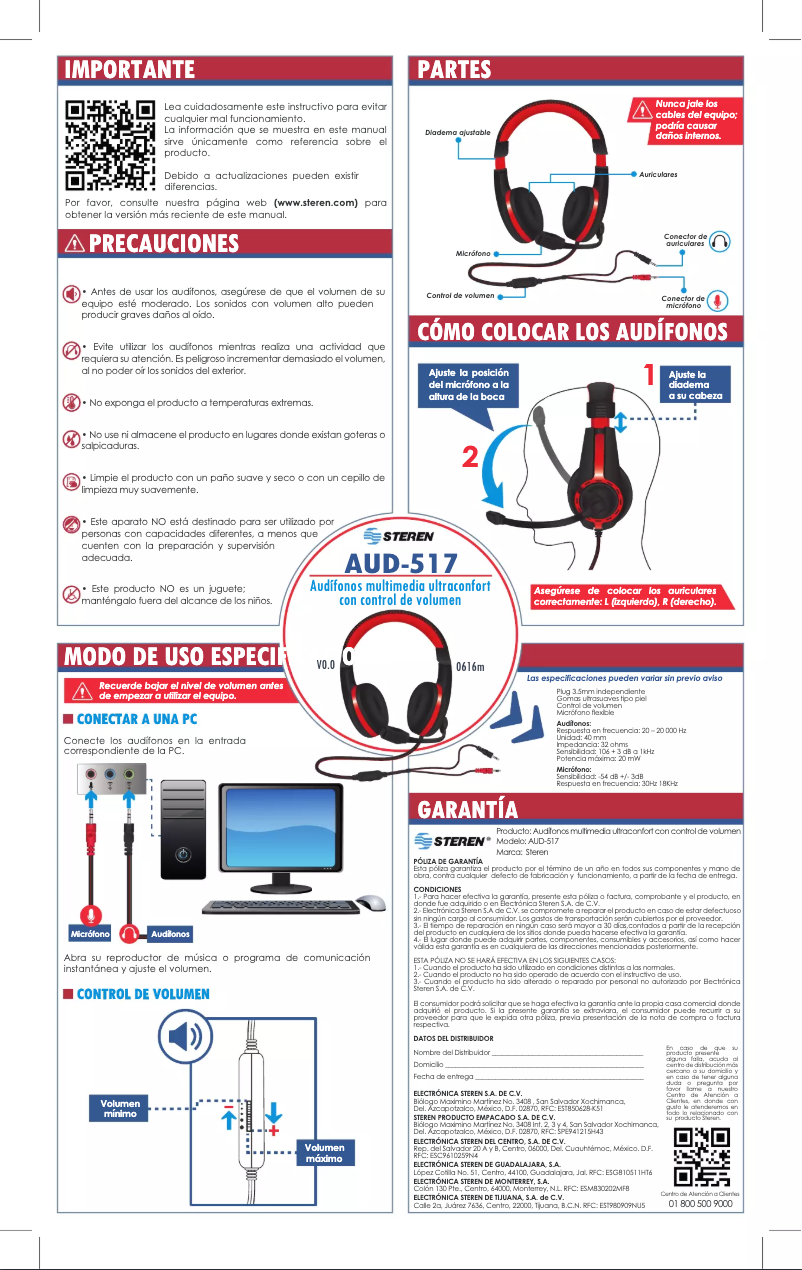 Image de la première page du manuel de l'appareil AUD-517