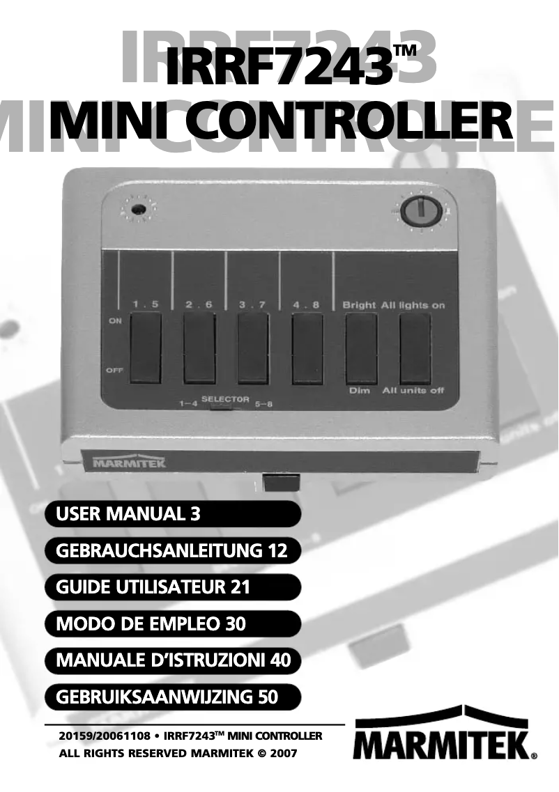 Image de la première page du manuel de l'appareil IRRF7243