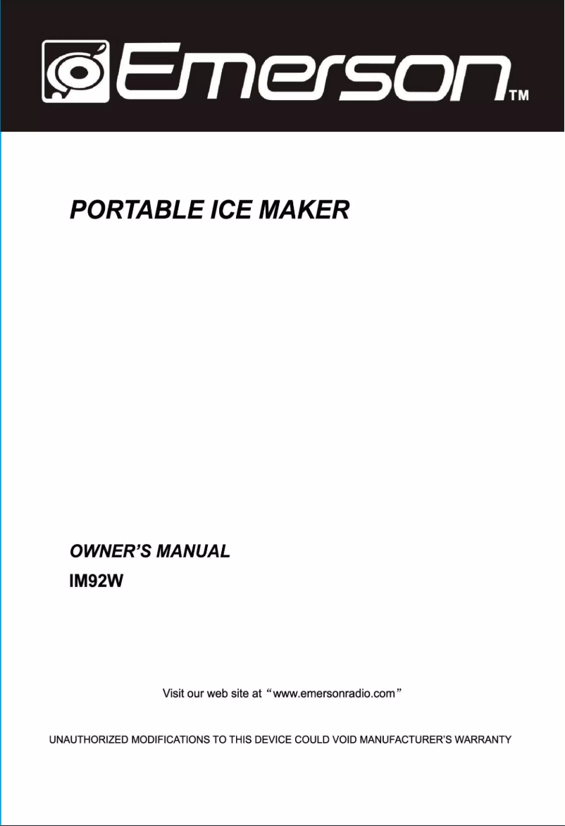 Page n°1 - Manuel utilisateur Emerson IM92W